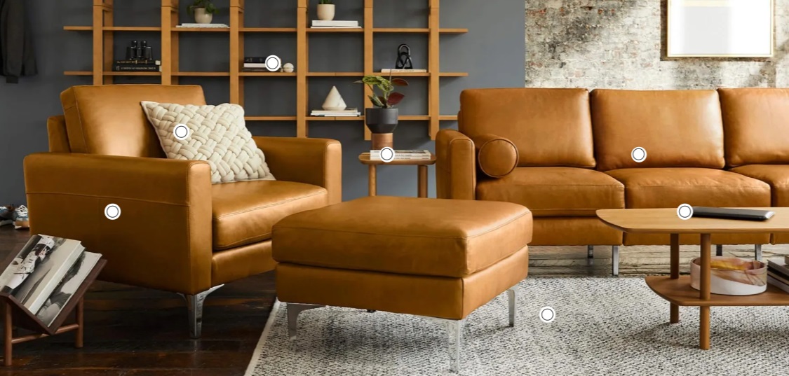 Burrow Nomad Sofa styling in a modern living room